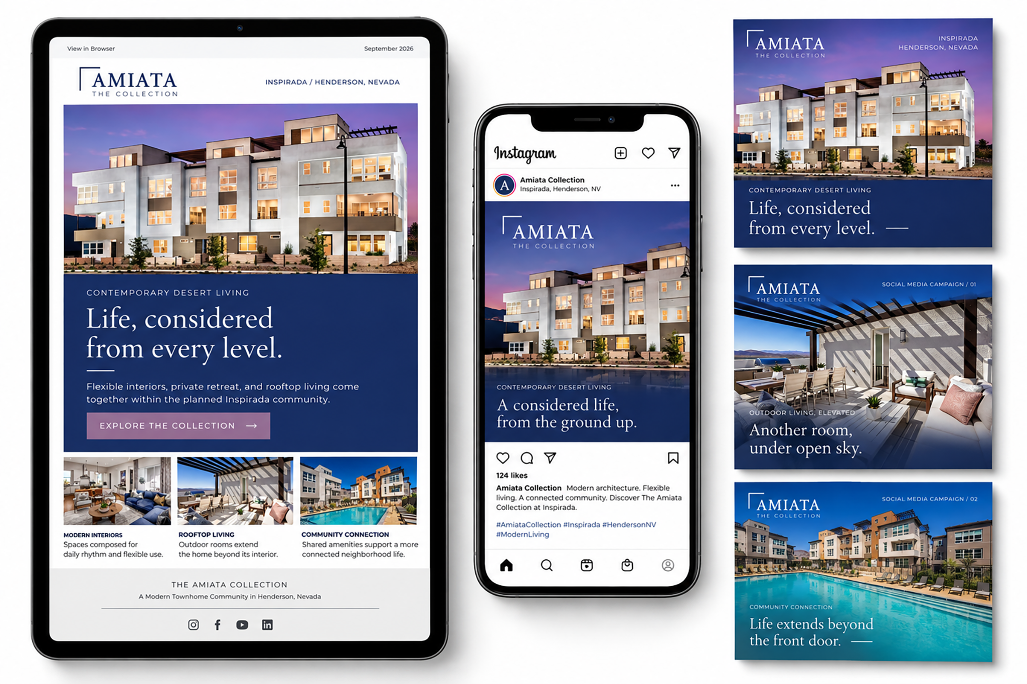 Amiata campaign system combining the email campaign with coordinated social media applications