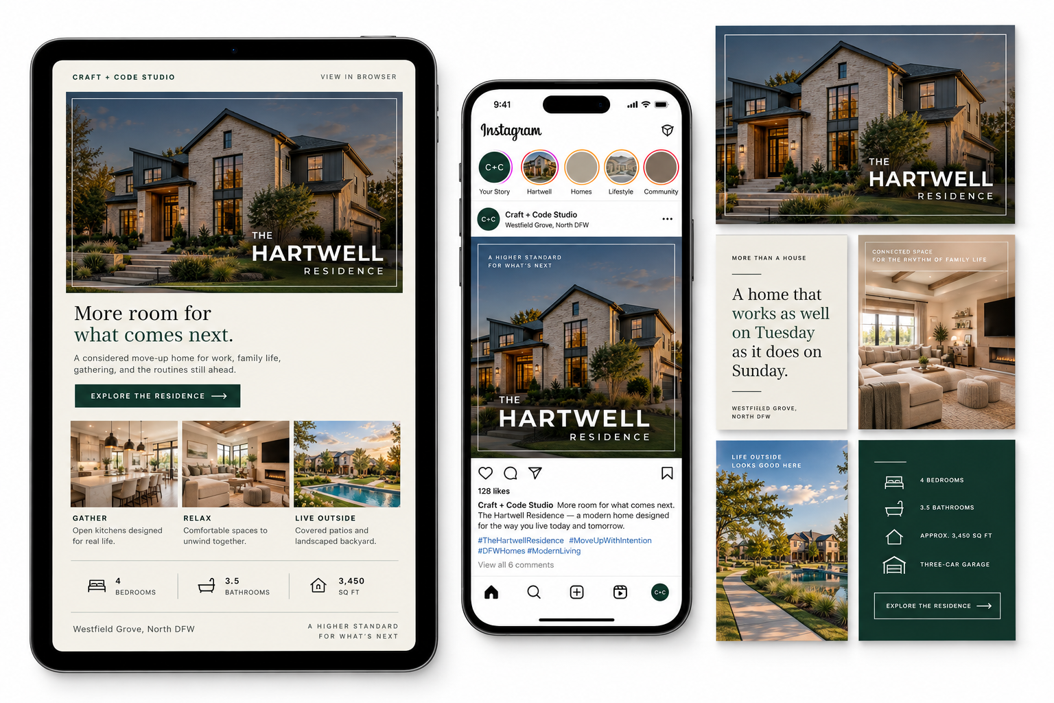 Hartwell Residence email and social campaign system